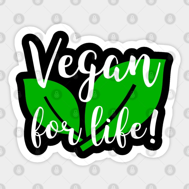 Vegan For Life Sticker by Feminist Foodie